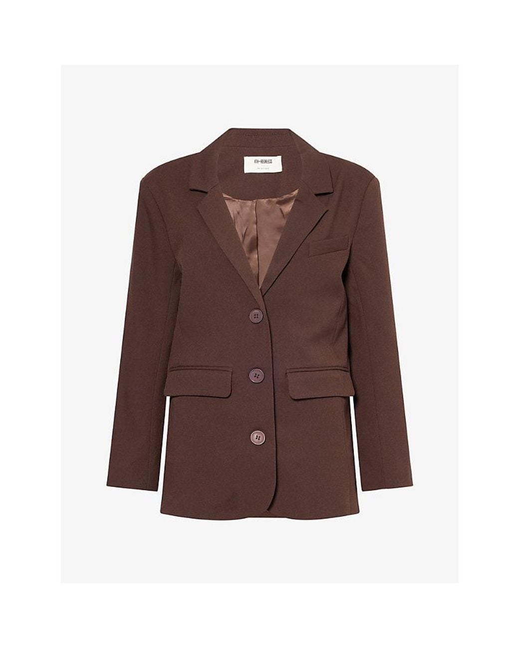 4th & Reckless Brown Tamile Tailored Woven Blazer