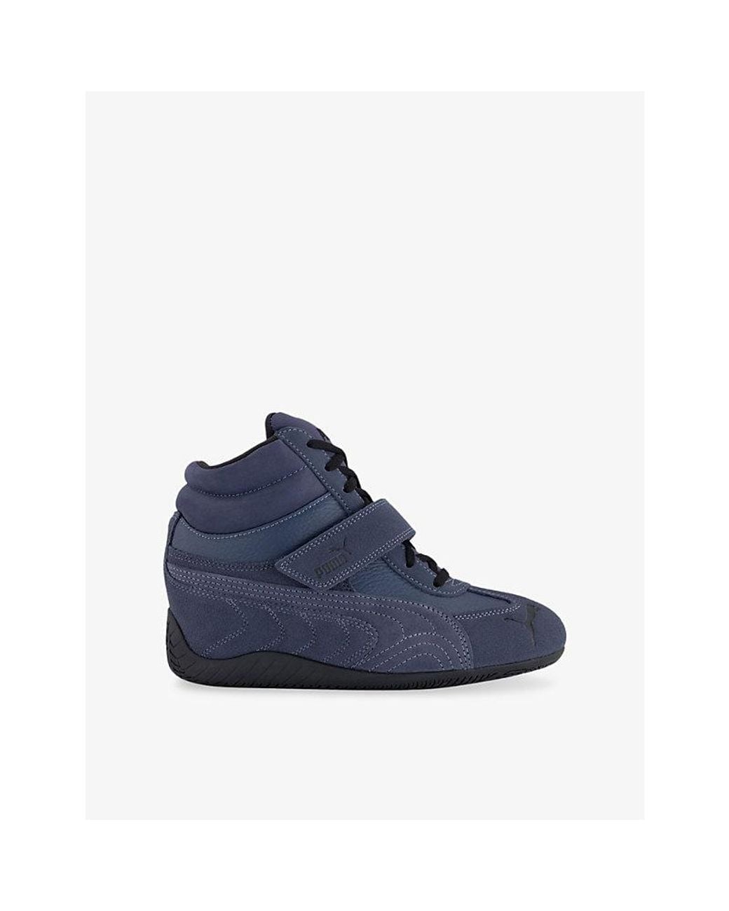 PUMA Blue Speedcat Suede Wedge Trainers