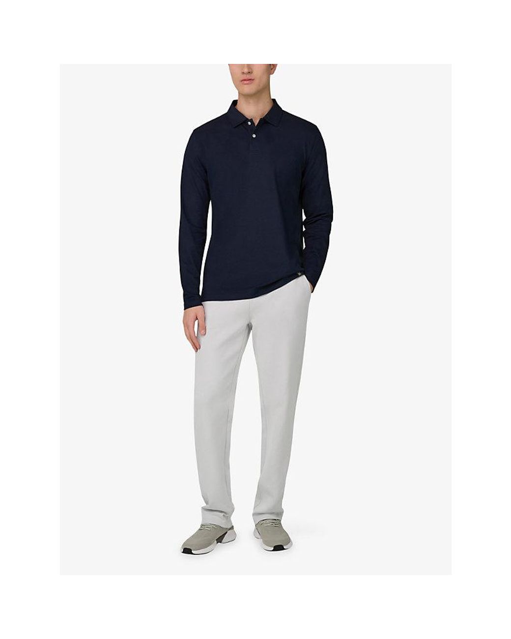 Boggi White Scuba Tech-Patch Cotton-Jersey Trousers for men