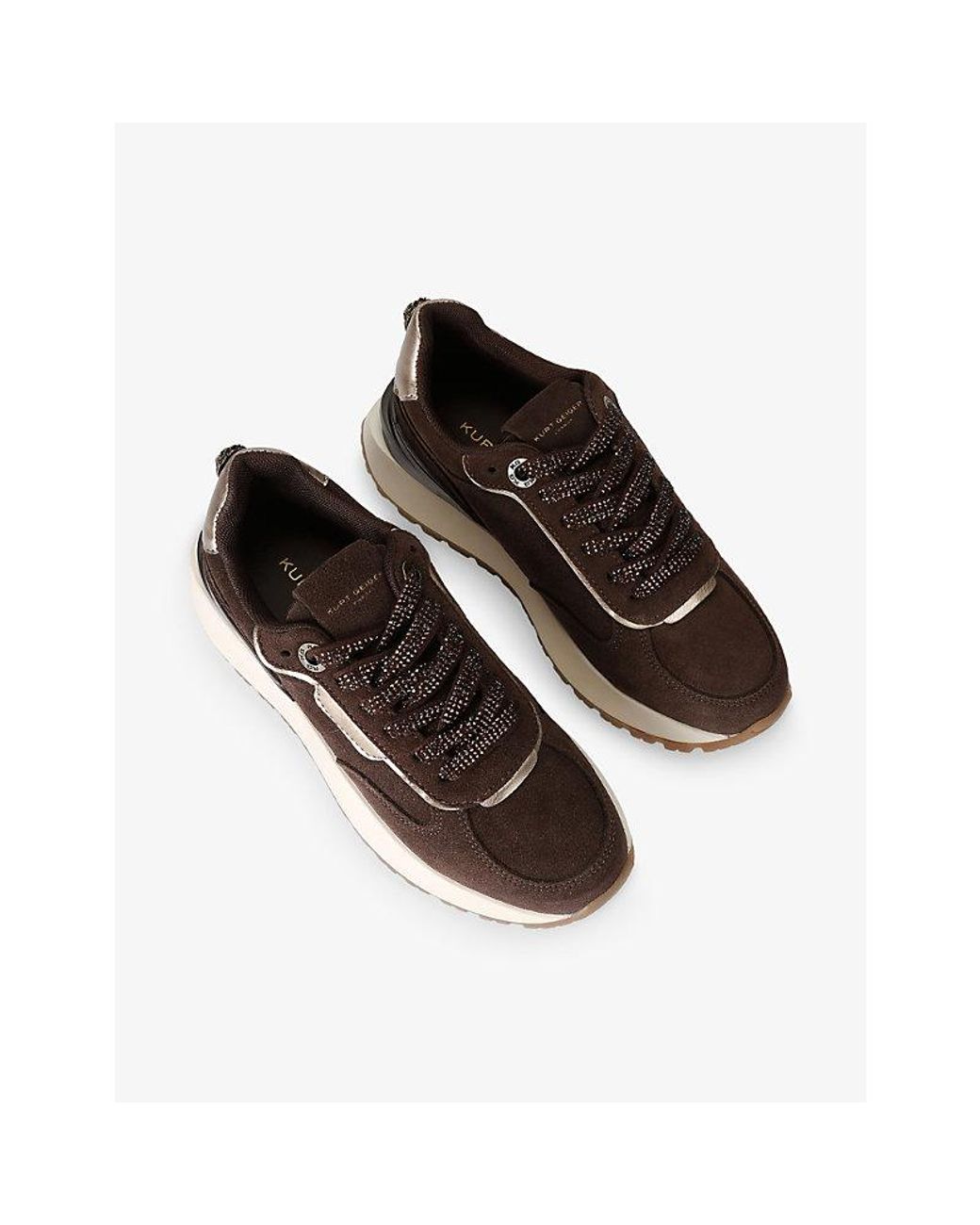 Kurt Geiger Brown Metro Suede Trainers