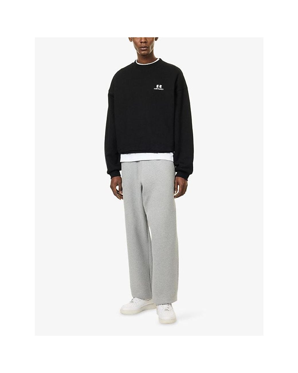 Cole Buxton Black Icon Logo Cotton-Jersey Sweatshirt for men