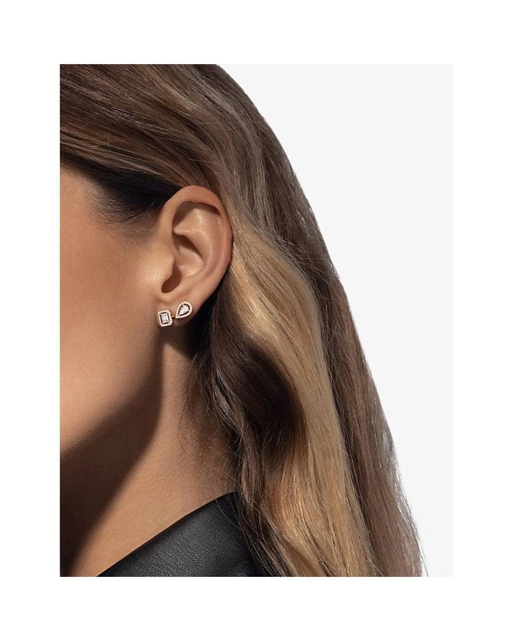 Messika White My Twin 18Ct And 0.81Ct Diamond Stud Earrings