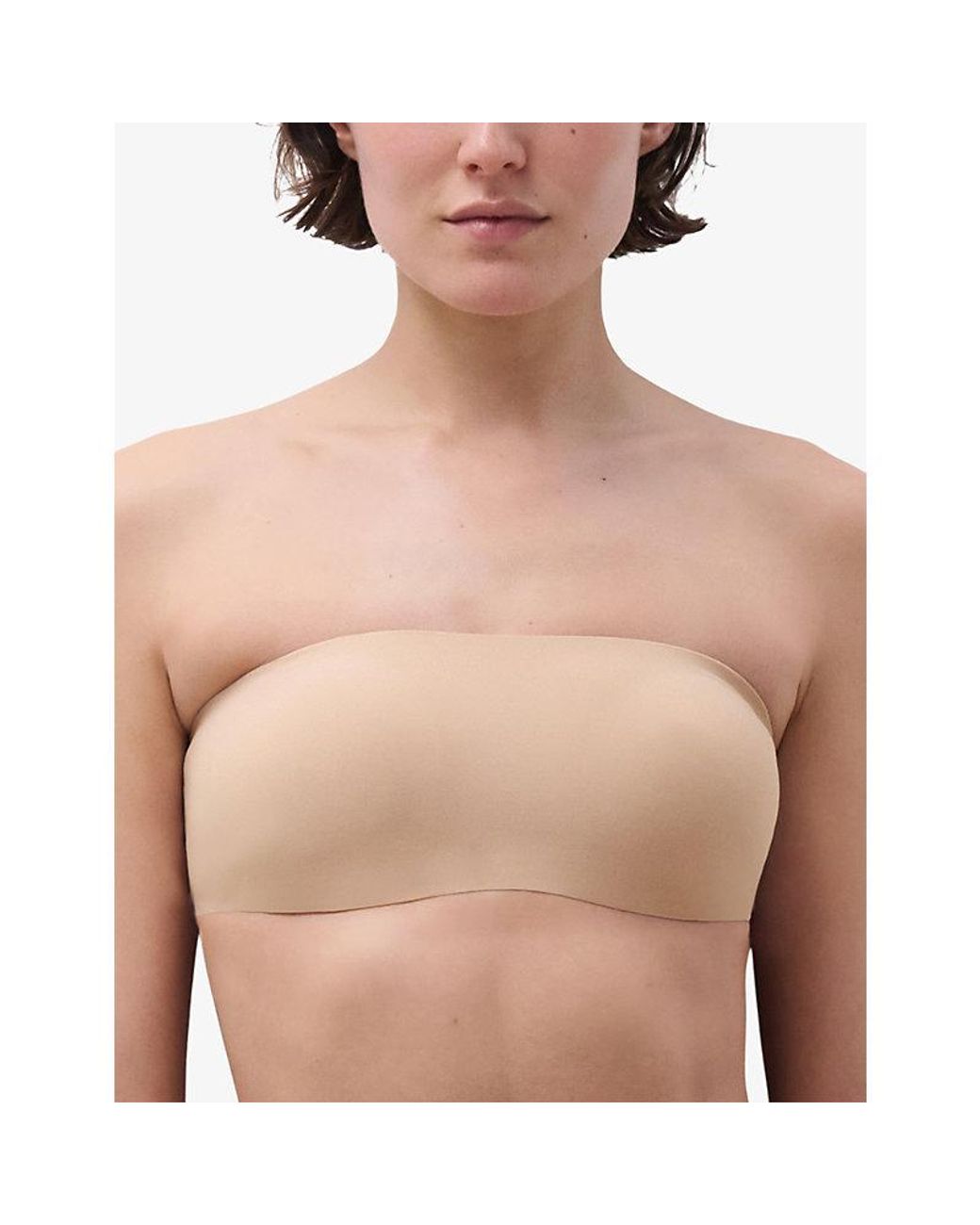 Chantelle White Soft Stretch Smooth Padded Bandeau Bra