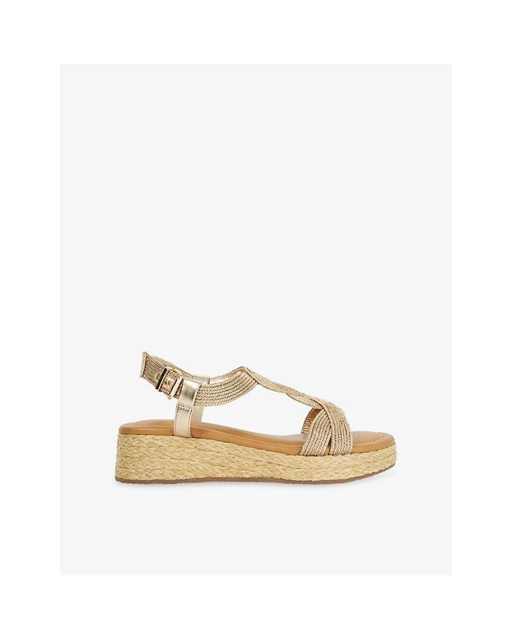 Dune Natural Laylah Raffia Sandals