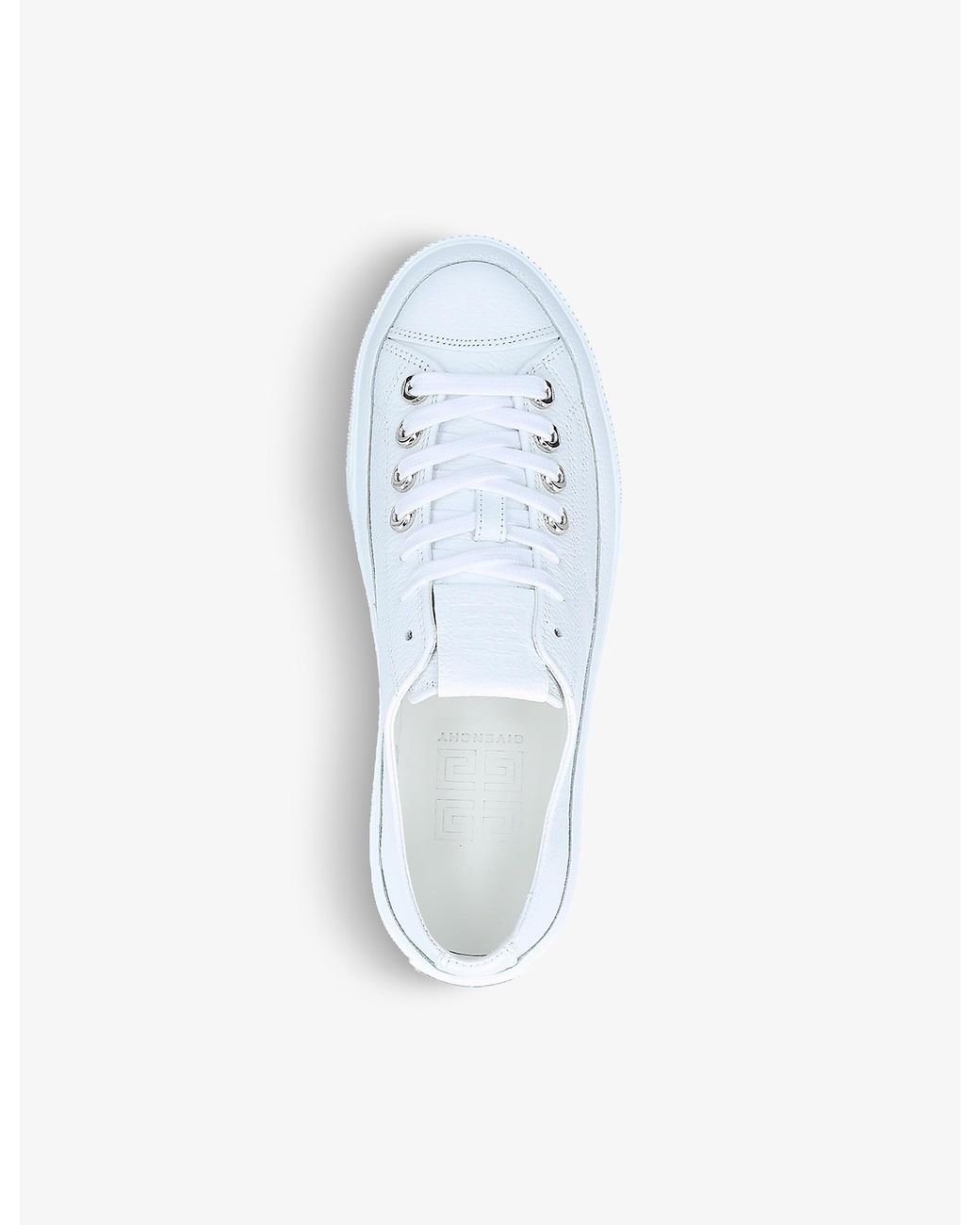 Givenchy City Branded Leather Low-top Trainers in White | Lyst
