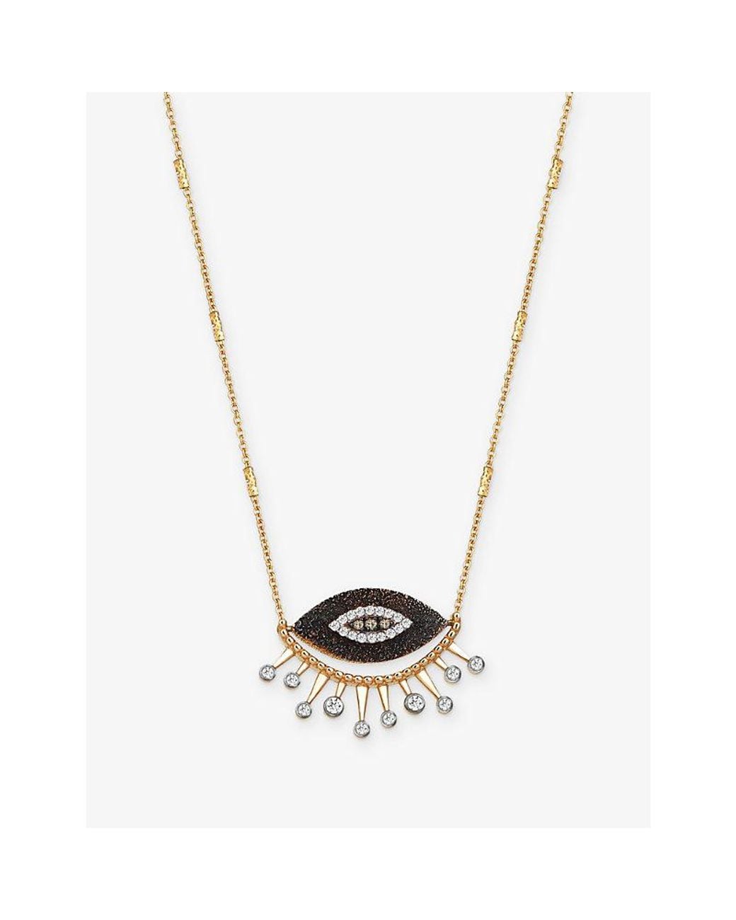 Kismet by Milka White 10Th Eye Eternal Vision 0.22Ct Diamond Pendant Necklace