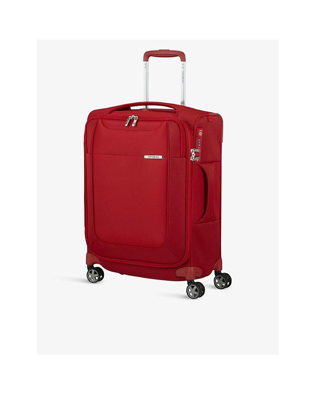 Samsonite Spinner Soft-shell 4 Wheel Branded Woven Cabin Suitcase 55cm in  Red | Lyst