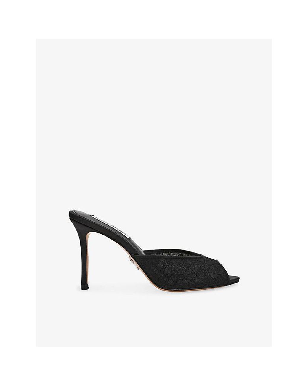 Steve Madden Black Rollout Lace Mules