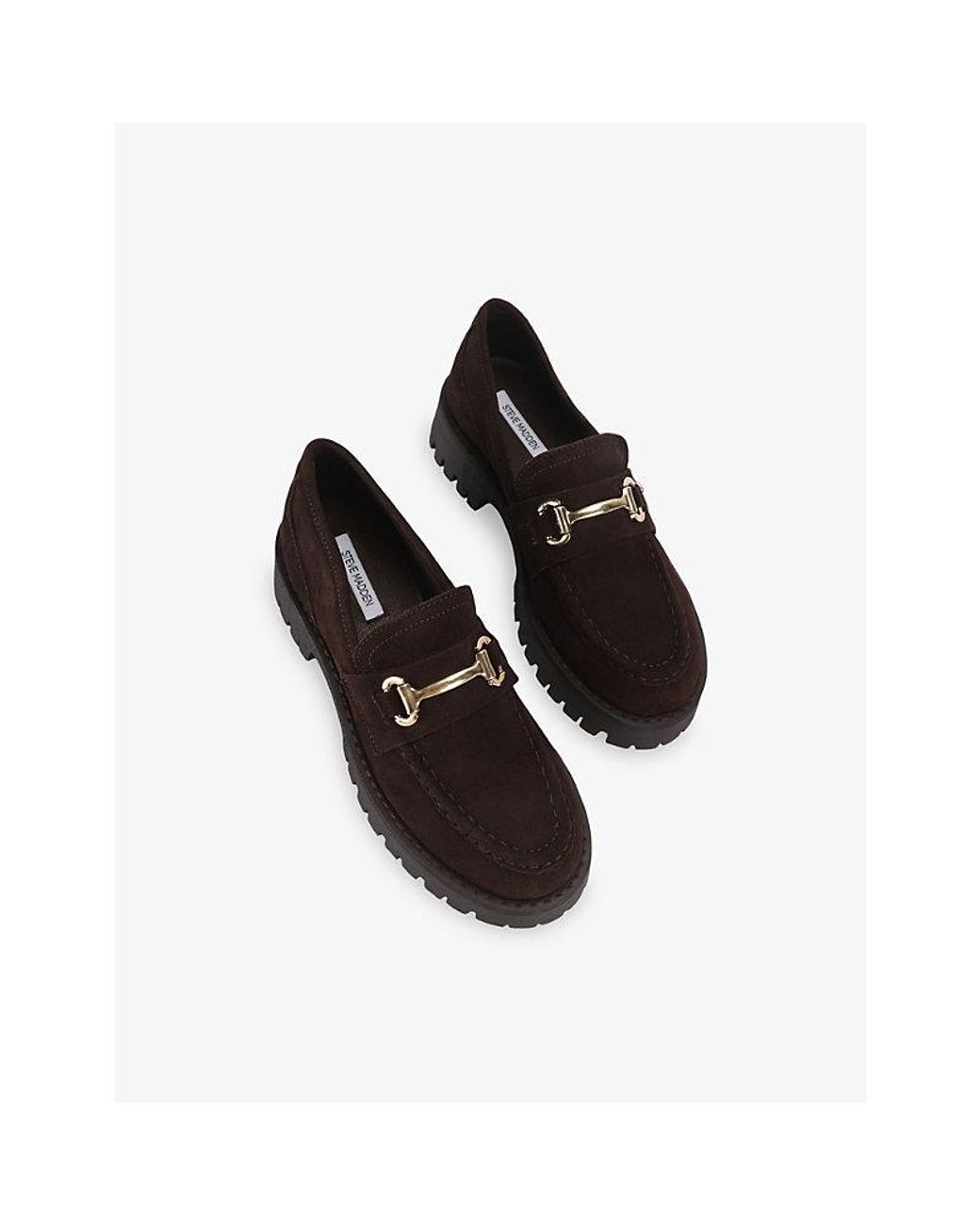 Steve Madden Black Lando Rugged Leather Loafers