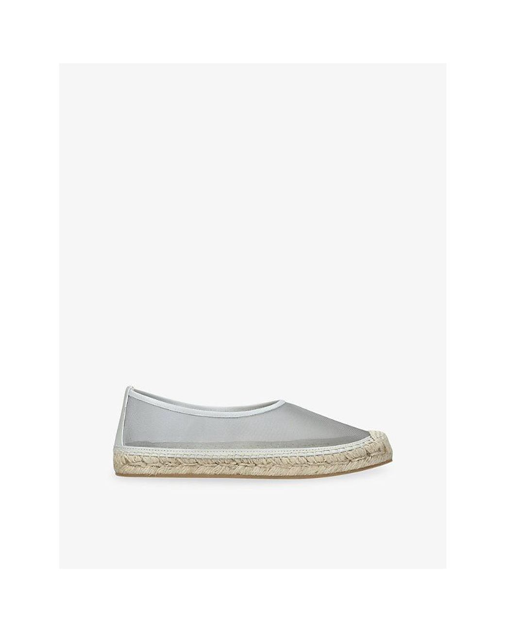 Dear Frances Gray Vespa Mesh And Leather Espadrille Flats