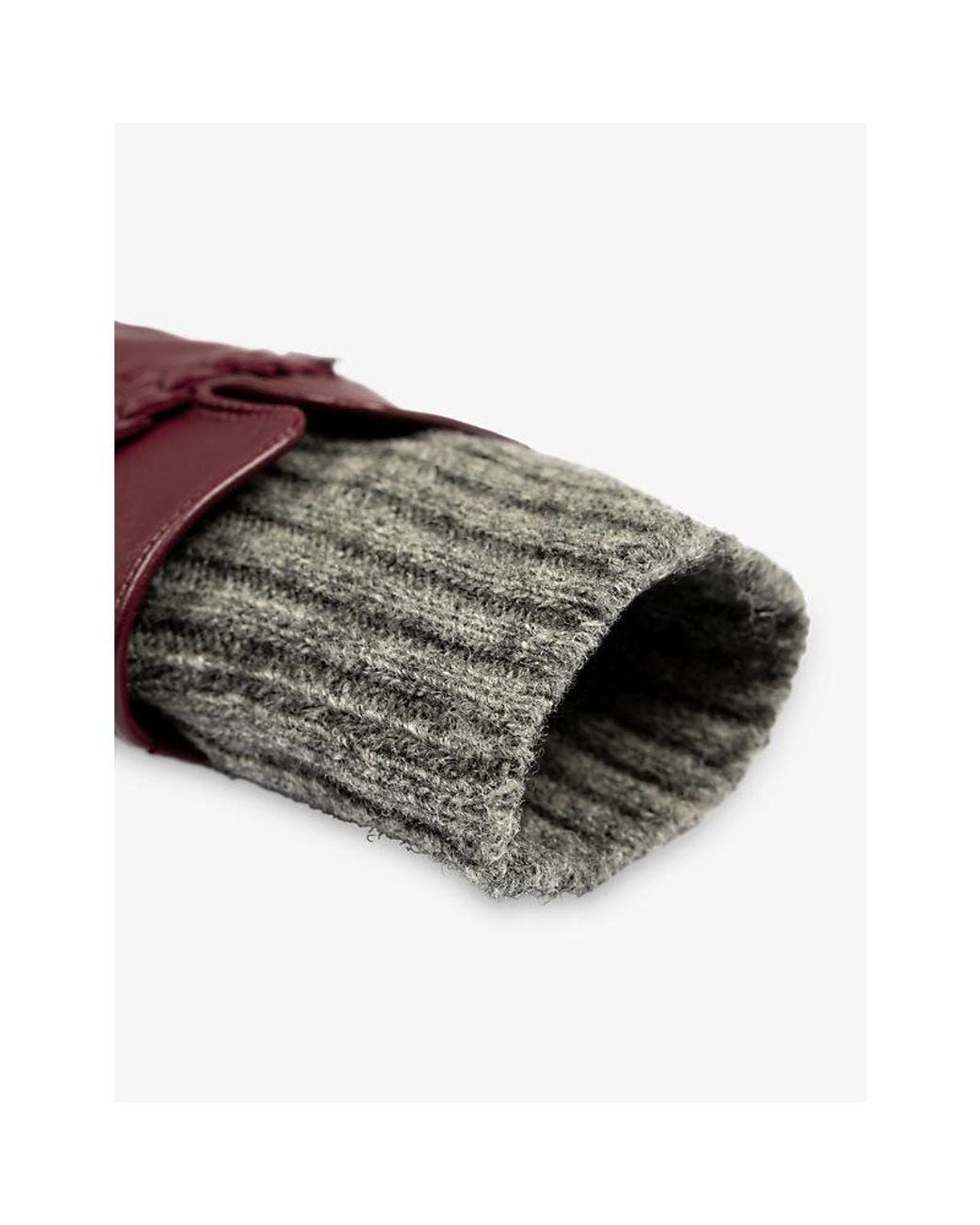 Dents Purple Renee Touchscreen Leather Gloves