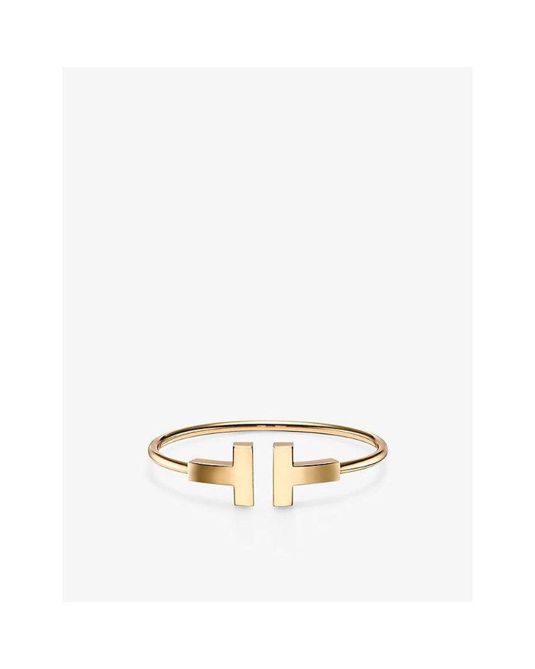 Tiffany & Co Metallic Tiffany T Wide Wire 18Ct- Bracelet