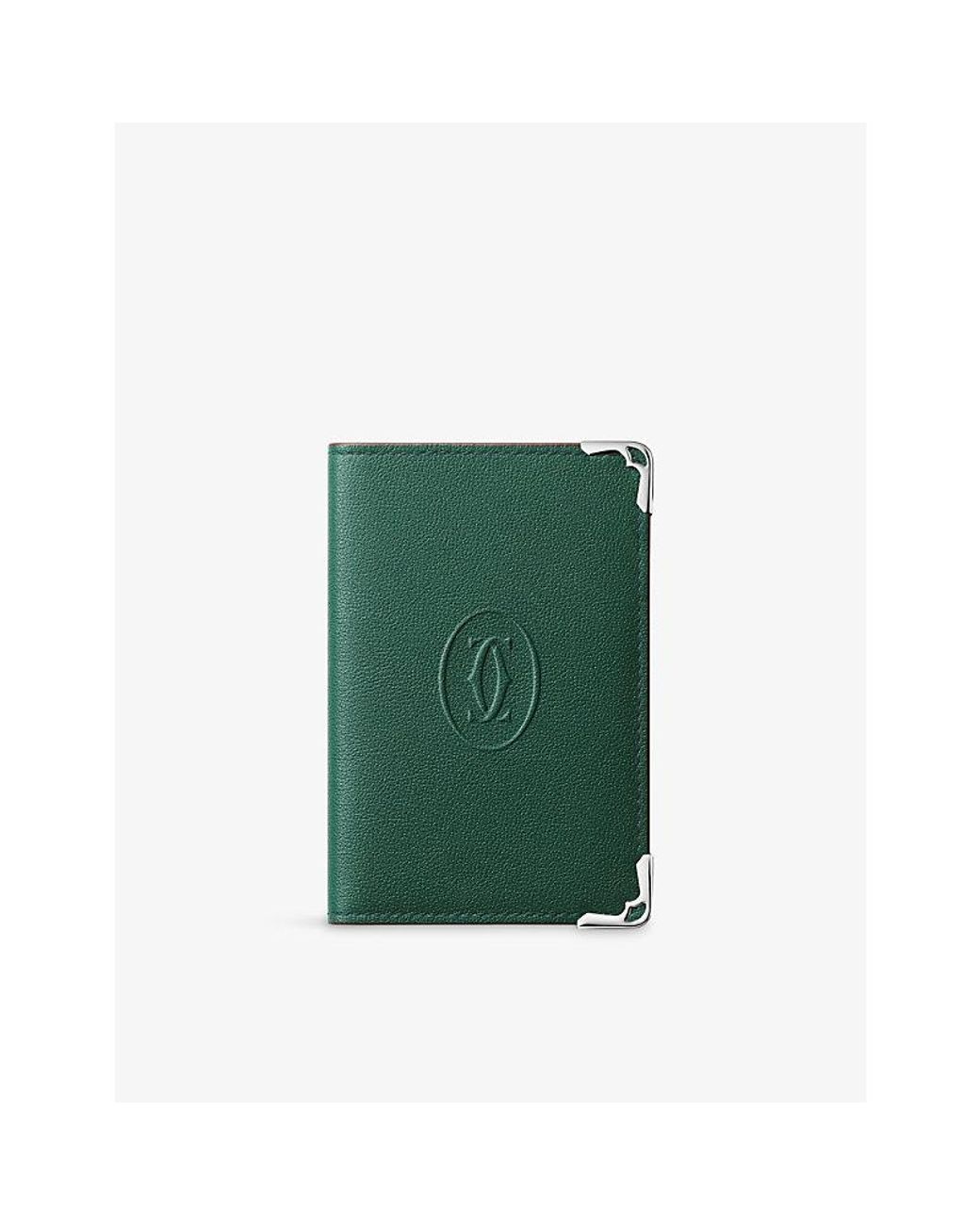 Cartier Green Must De 4Cc Leather Card Holder