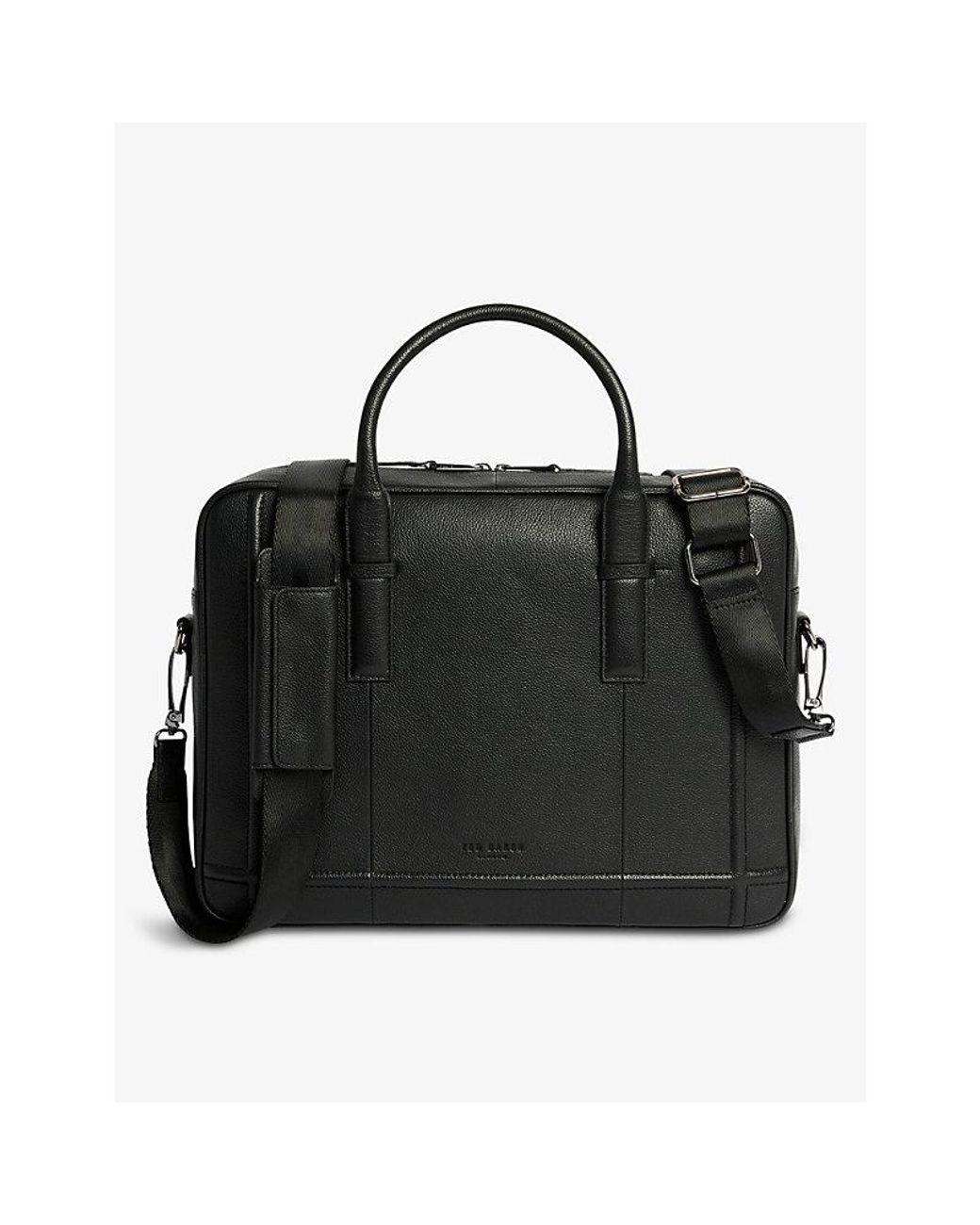 Ted Baker Passant Leather Document Bag in Black for Men Lyst