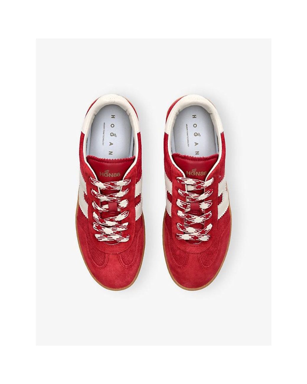 Hogan Red Cool Suede Trainers