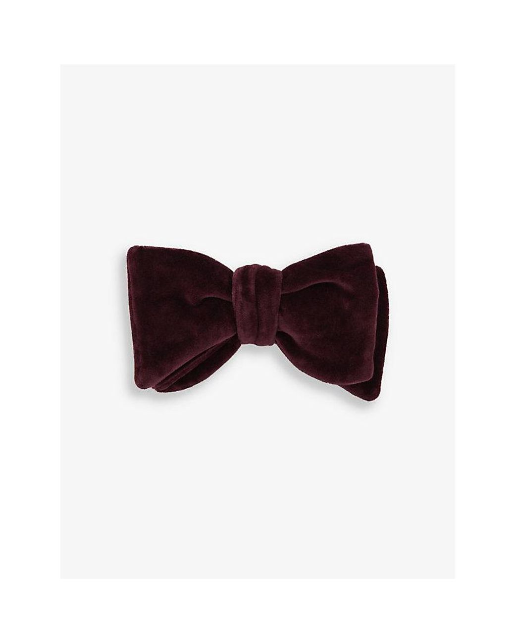 Reiss Purple Hike Self-Tie Velvet Bow Tie for men