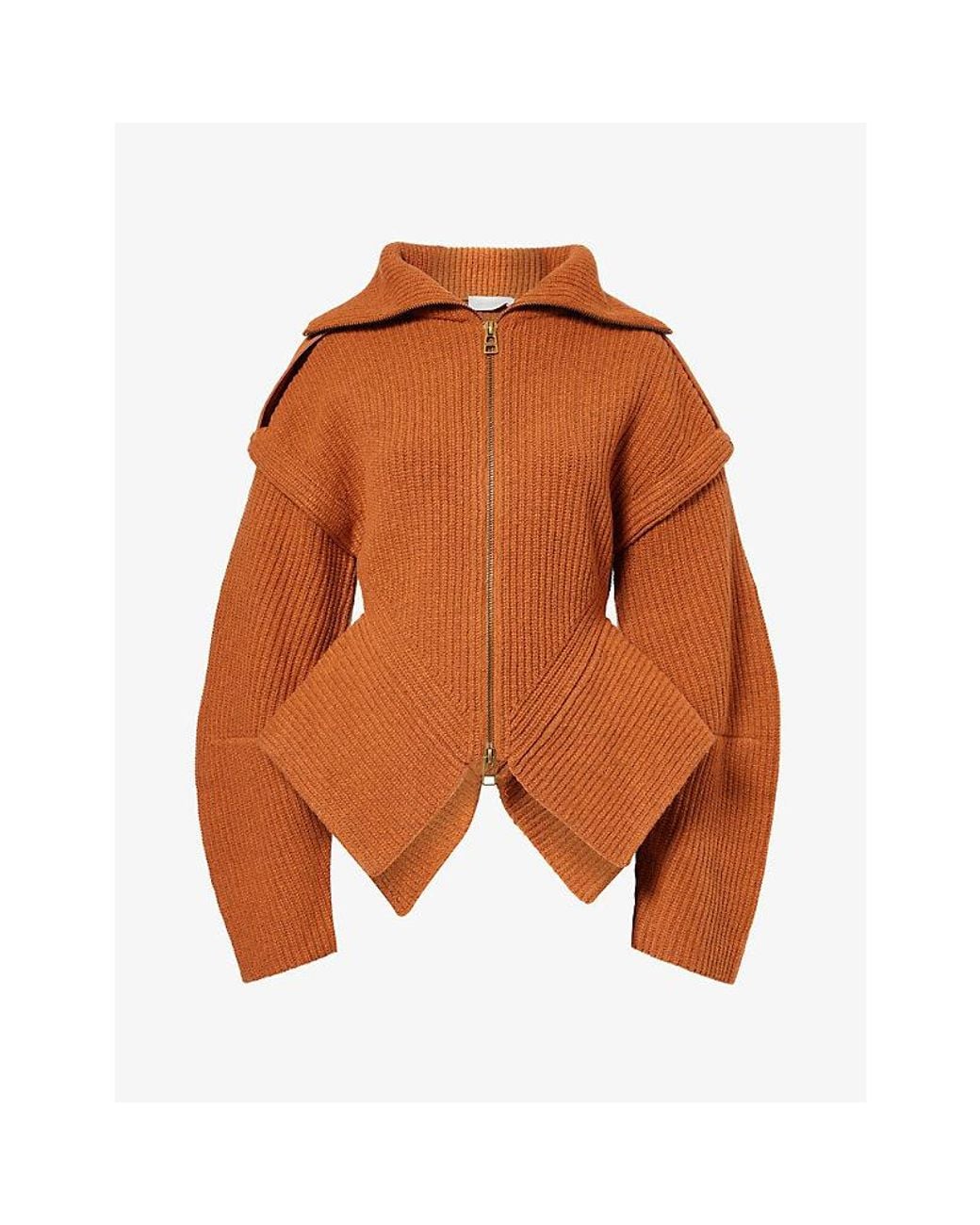 Zimmermann Brown Valiant Utility Wool-Blend Cardigan