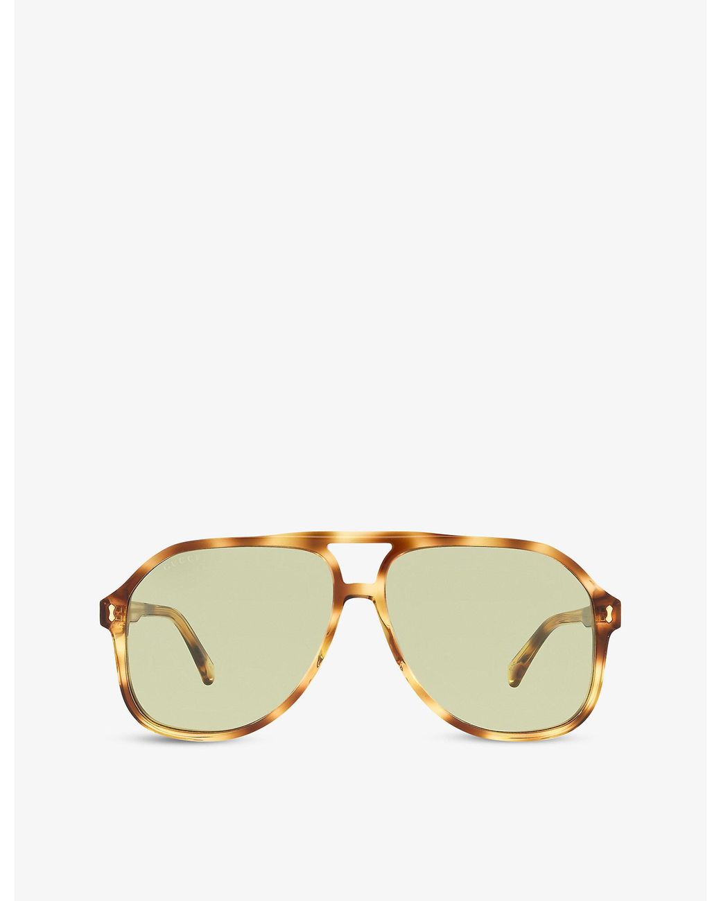 Gucci GG1042S Aviator-frame Acetate Sunglasses in Brown | Lyst UK