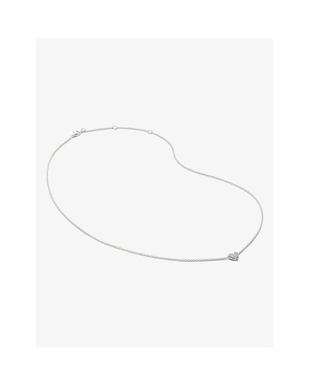 Monica Vinader Natural Heart Sterling- And 2.4Ct Lab-Grown Diamond Pendant Necklace