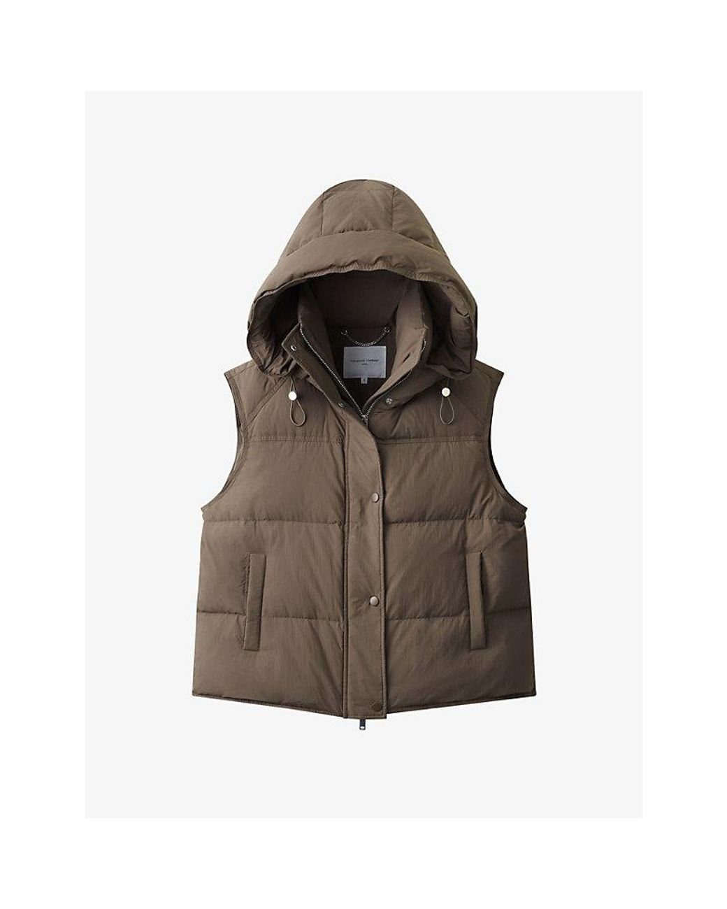 The White Company Brown Hooded Down-Padded Gilet