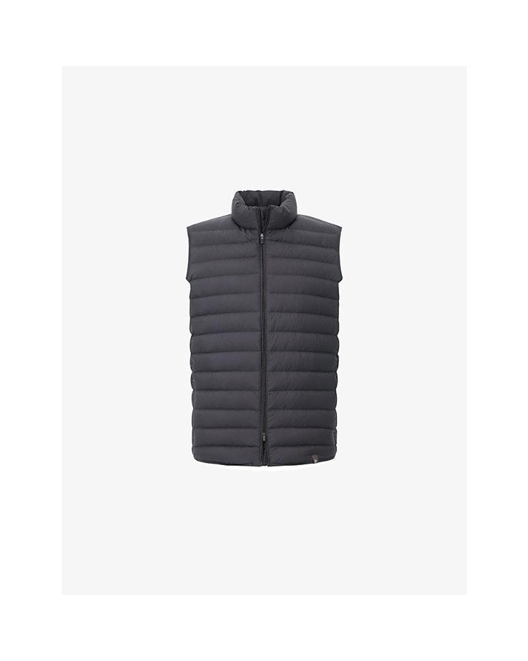 Boggi Blue Quilted Funnel-Neck Shell Gilet for men