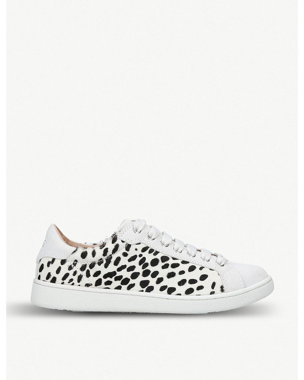 UGG Milo Animal-print Ponyhair Leather Trainers in White | Lyst UK