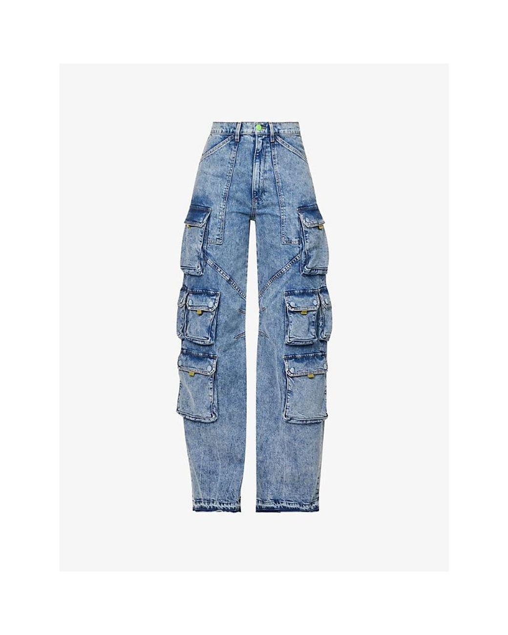Hudson Jeans X Zoe Costello Janis Straight-leg High-rise Stretch-denim Jeans  in Blue | Lyst