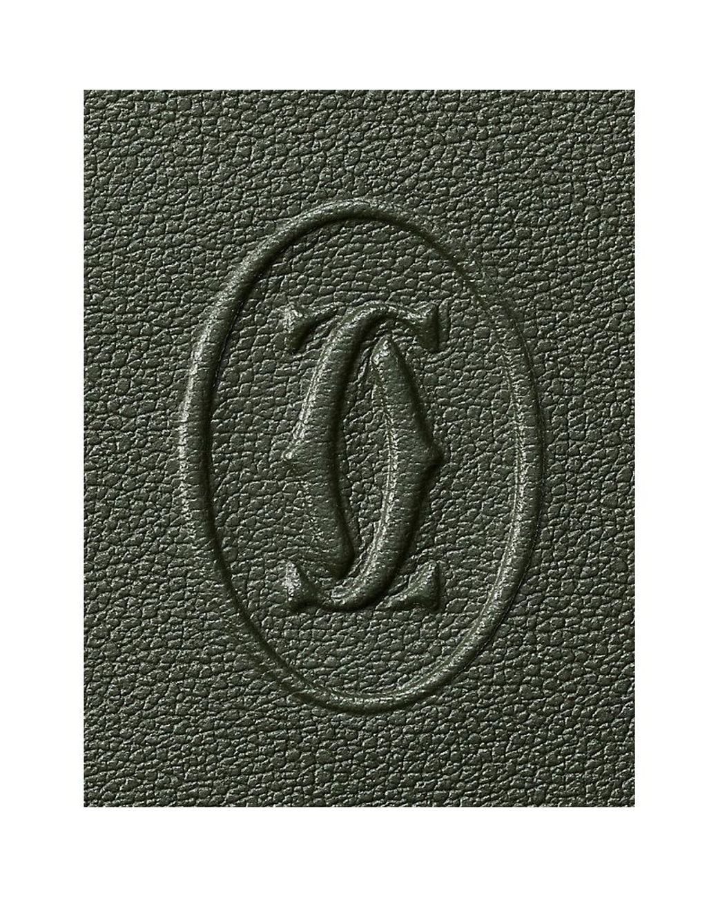 Cartier Green Must De 4Cc Leather Card Holder