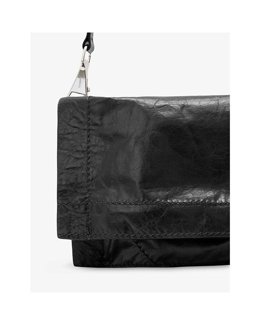 AllSaints Black Lutece Small Leather Cross-Body Bag