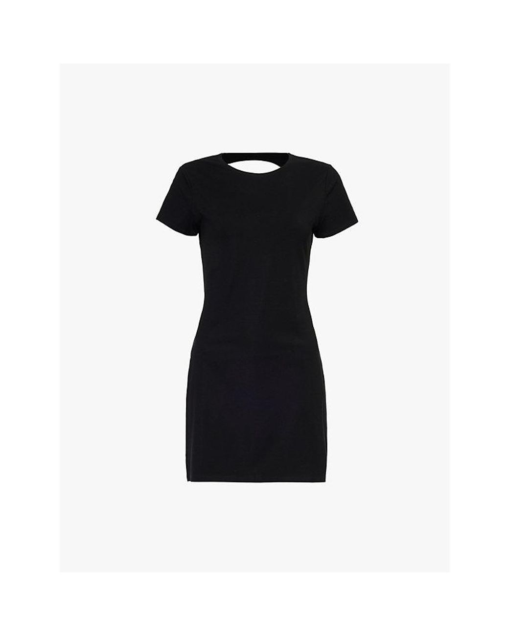 Reformation X Laura Harrier Christy Open Back Stretch-Woven Mini Dress in  Black | Lyst