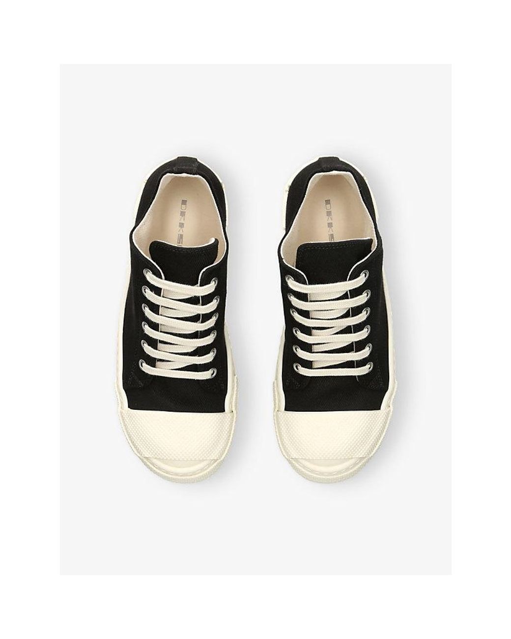 Rick Owens Black Chunky Canvas Trainers