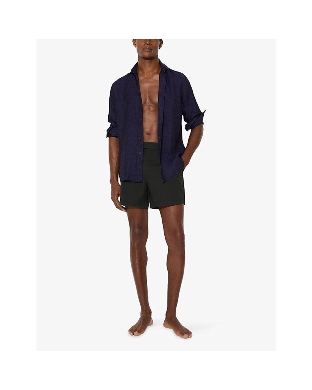 Reiss Green Sun Side-Adjuster Swim Shorts for men