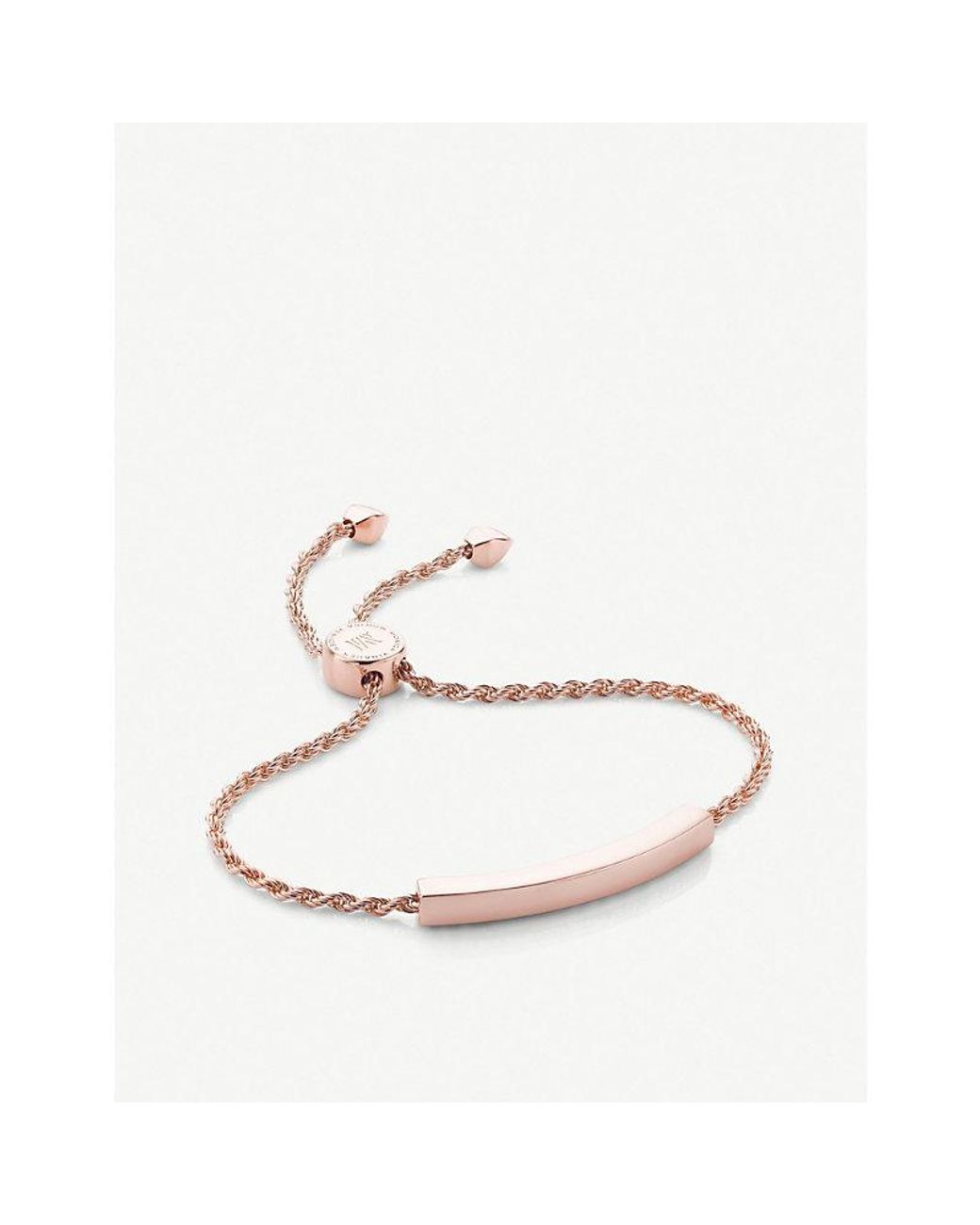Monica Vinader Natural Linear 18Ct-Plated And Pavé Diamond Bracelet