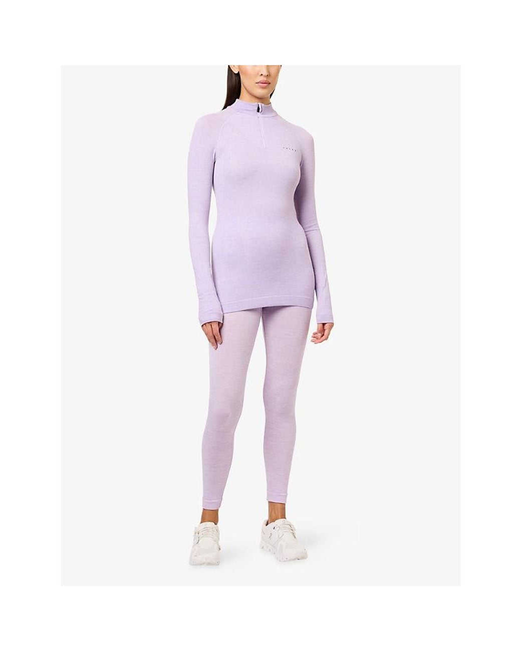 Falke Pink Wool-Tech Long Thermal Tights