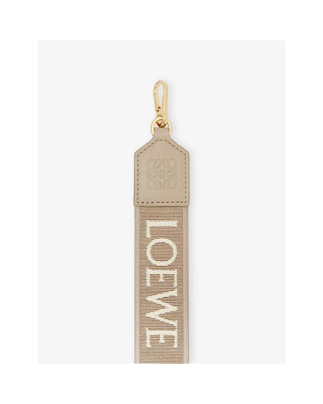 Loewe Metallic Anagram Logo-Print Cotton-Blend Bag Strap