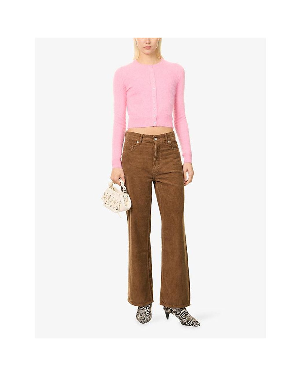 Reformation Brown Clyde Low-Rise Baggy Corduroy Jeans