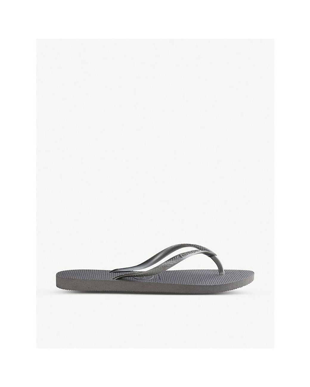 Havaianas White Logo-Embellished Rubber Flip-Flops