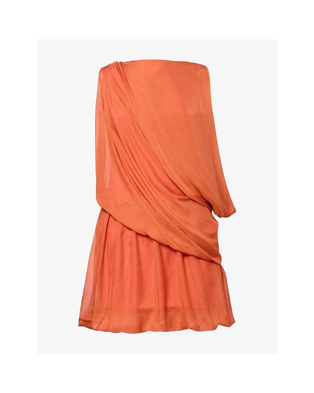 Sir Orange Arisa Draped Stretch-Woven Mini Dress