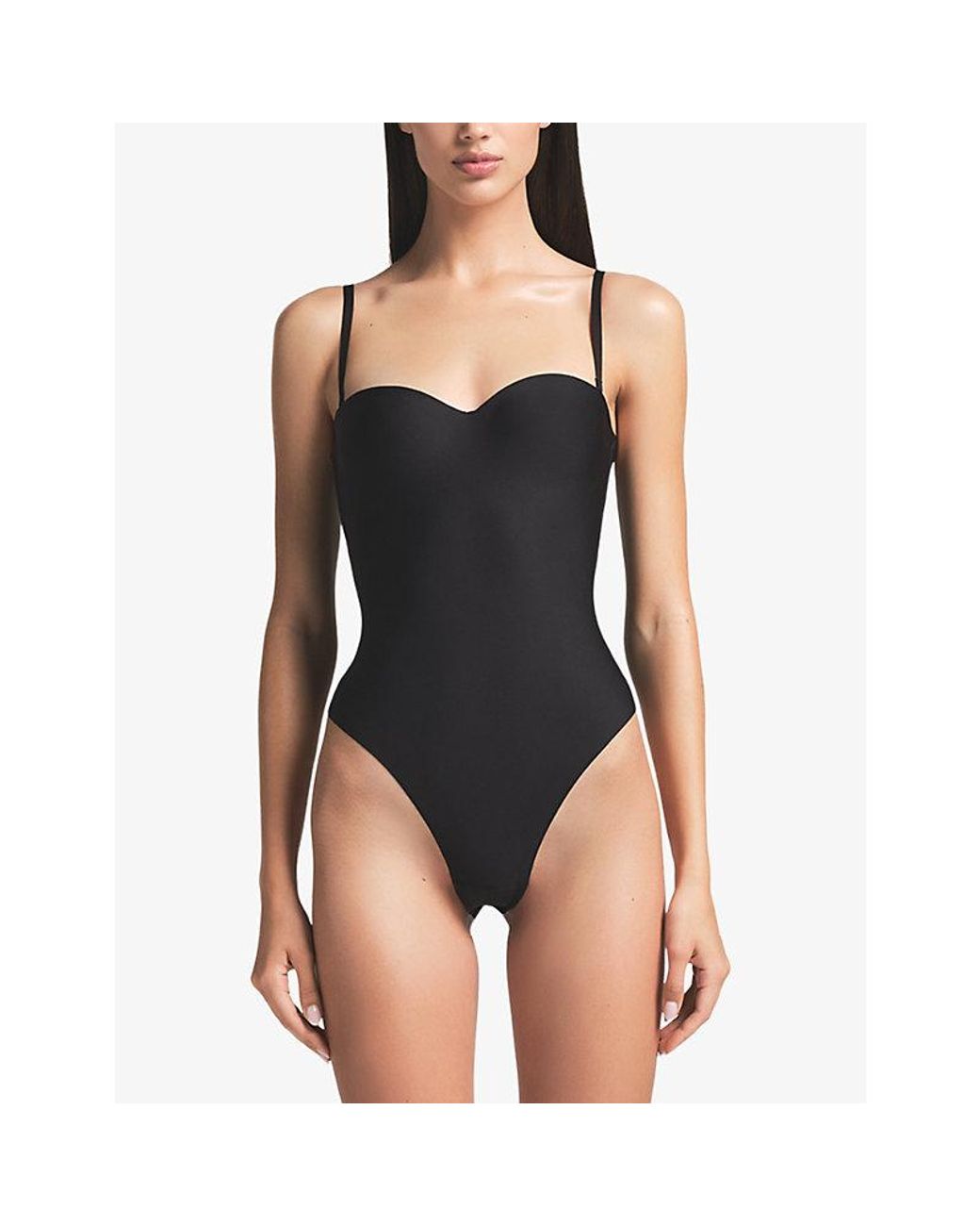 Skims Black Body Underwired Thong Bodysuit