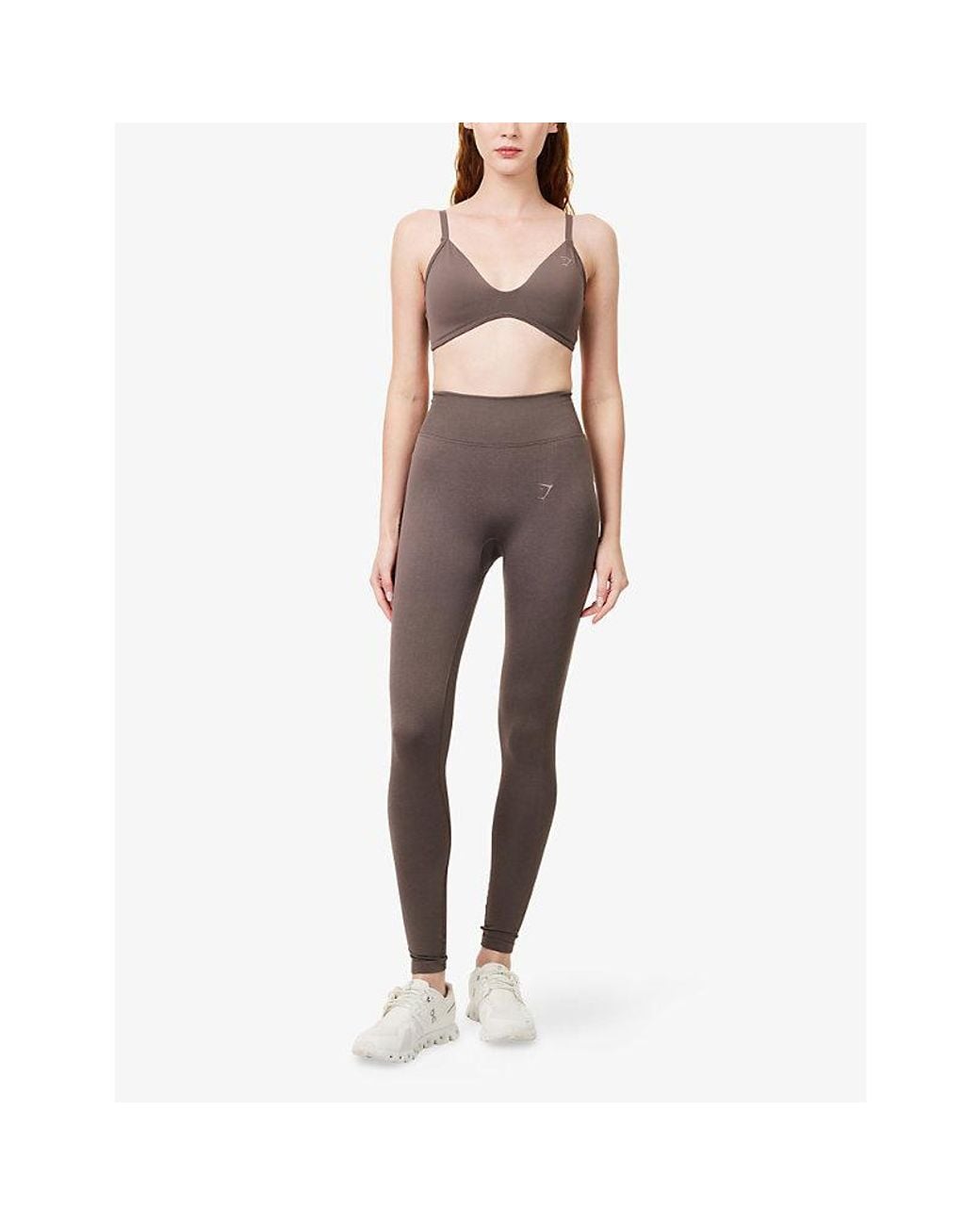 GYMSHARK Brown Soft Sculpt Sports Bra