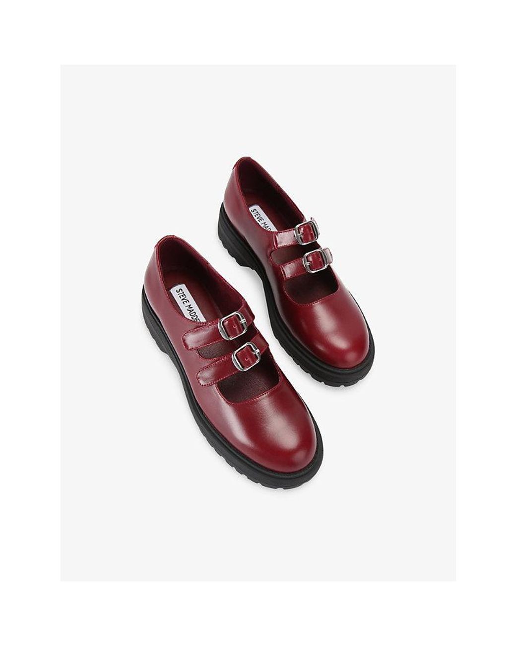 Steve Madden Red Alba Leather Shoes