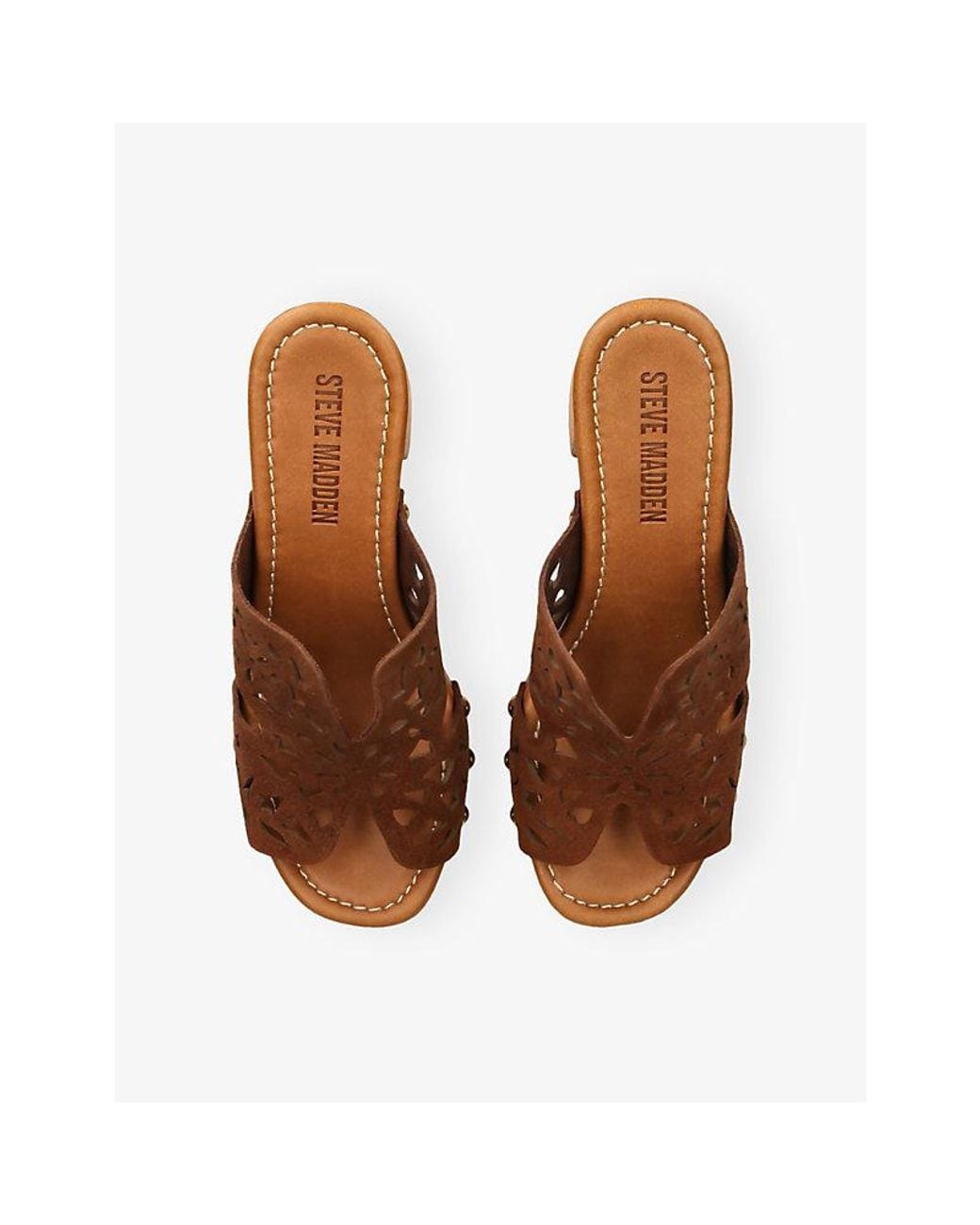 Steve Madden Brown Sunkissed Suede Mules