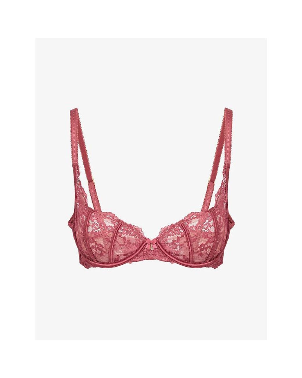 Lounge Underwear Pink Enchant Plunge Lace Bra