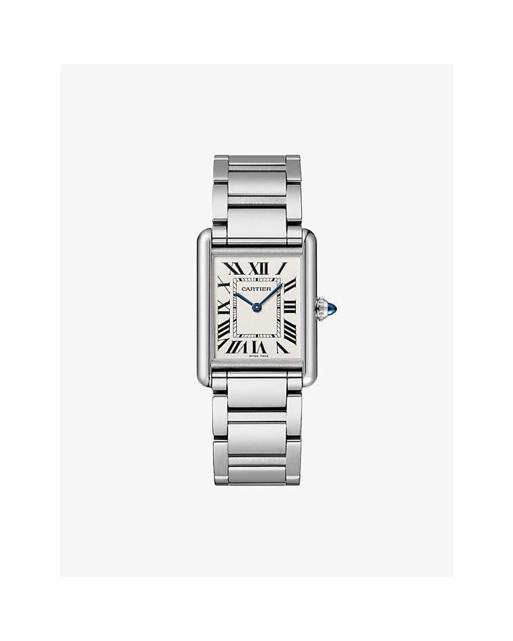 Cartier White Tank Must Large Quartz Watch 33.7Mm
