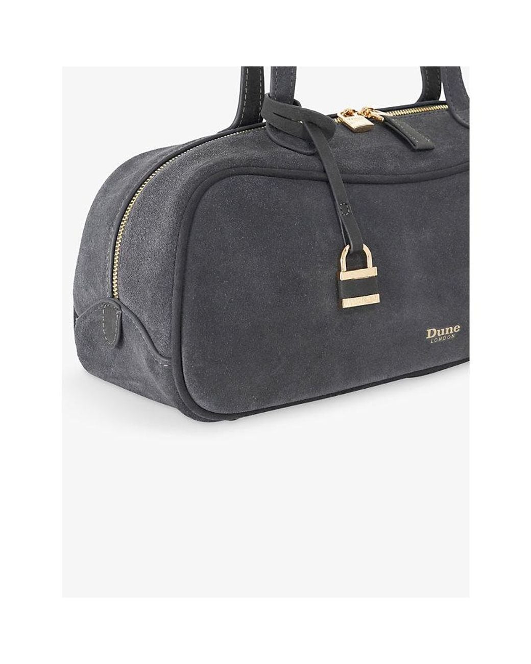 Dune Black Day Medium Suede Bowler Shoulder Bag