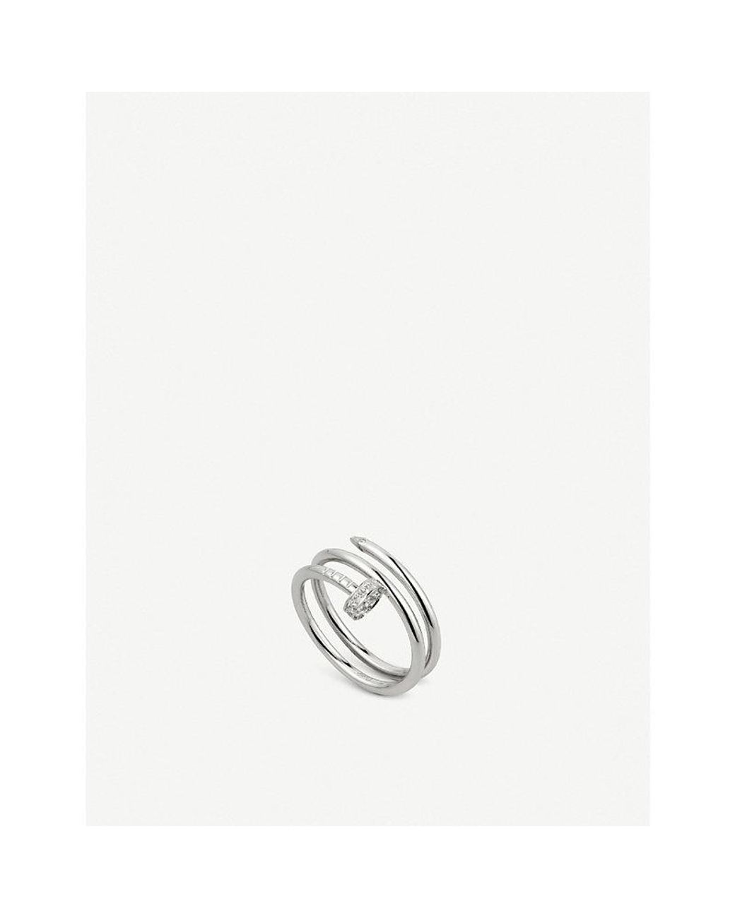 Cartier White Juste Un Clou 18Ct- And 0.08Ct Brilliant-Cut Diamond Ring