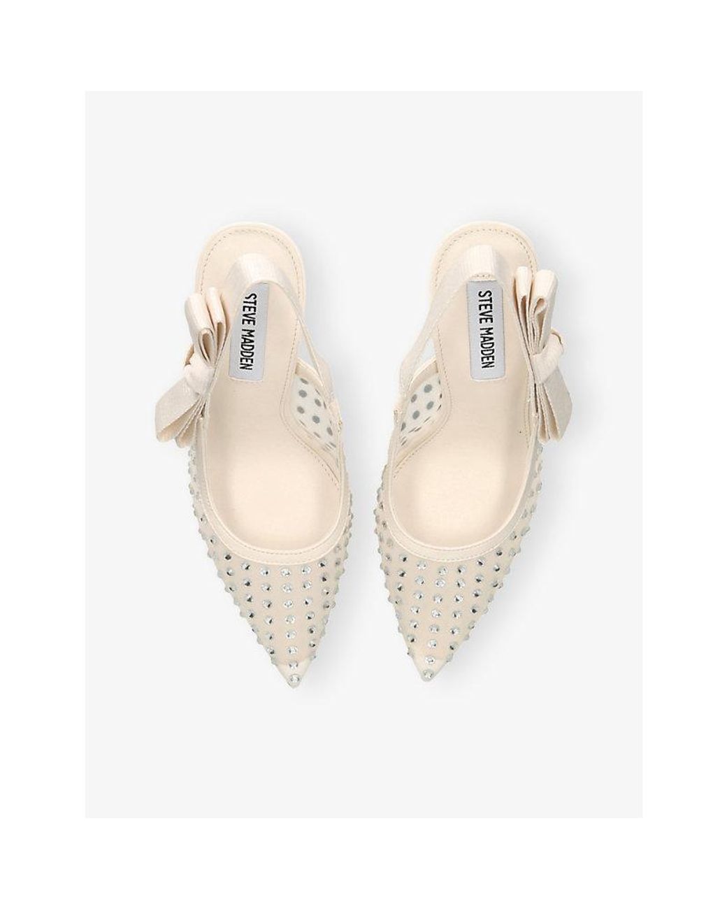 Steve Madden White Brylie-R Mesh Slingback Courts