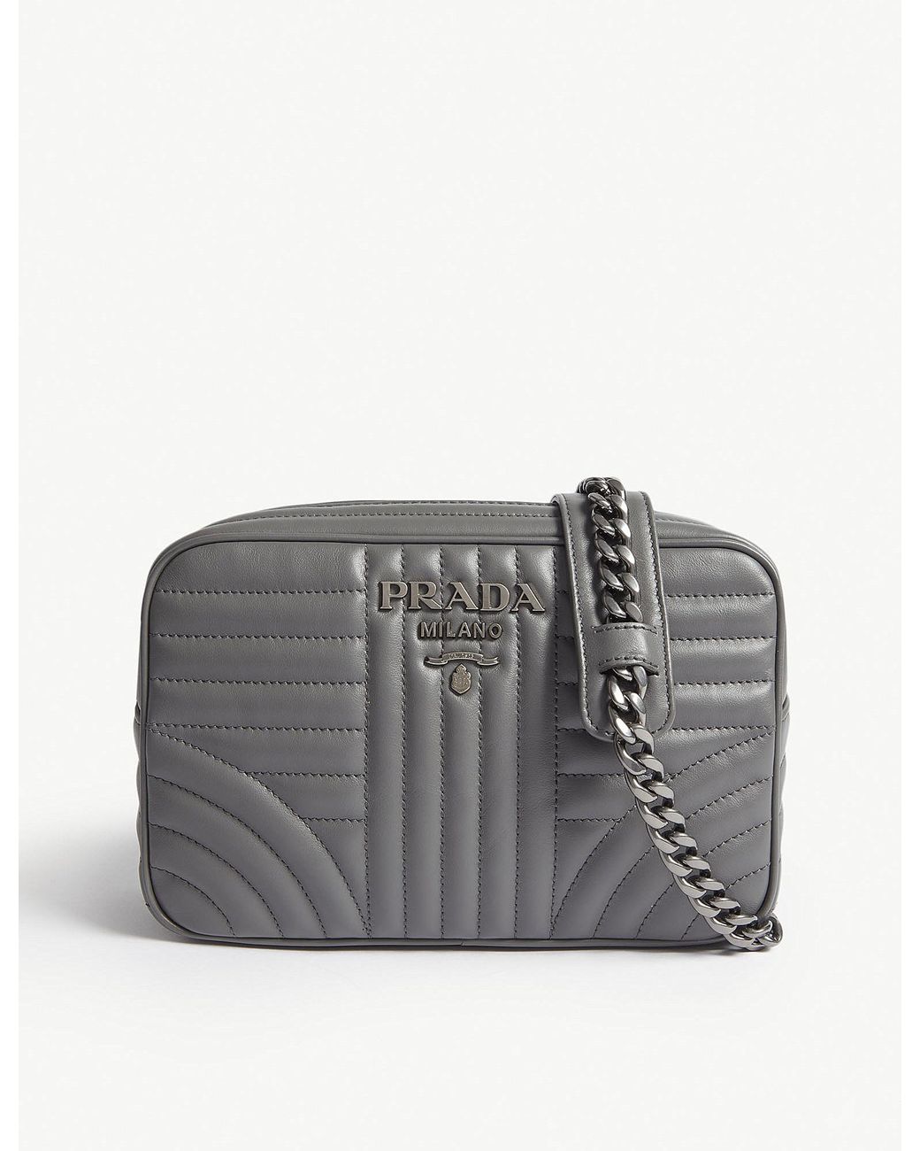 Prada Purple and Grey Striped Nylon Camera Bag, myGemma, CH