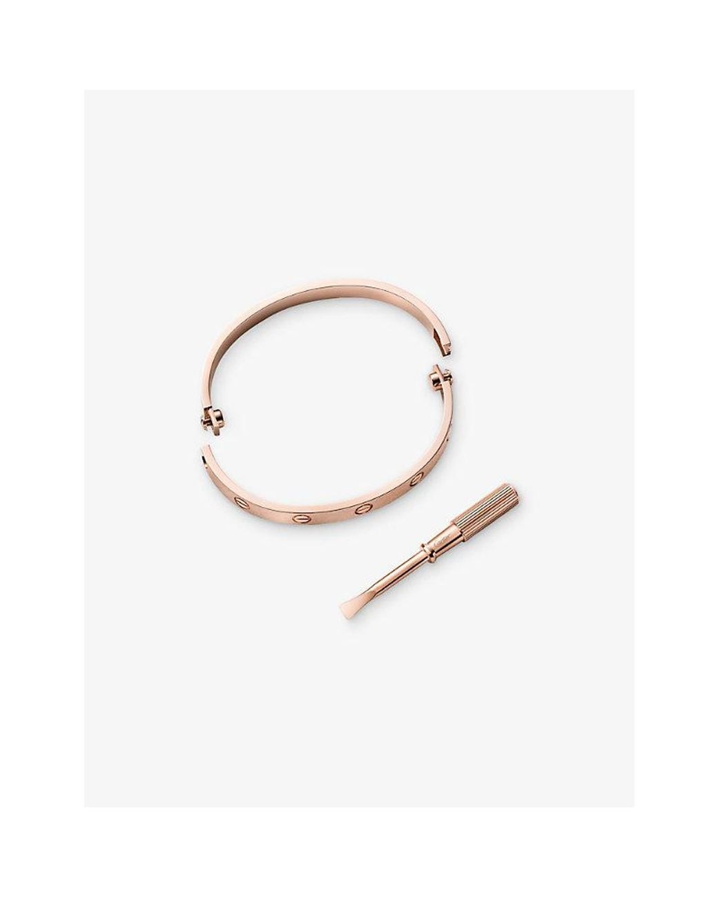 Cartier Natural Love Classic Brushed 18Ct Rose- Bracelet