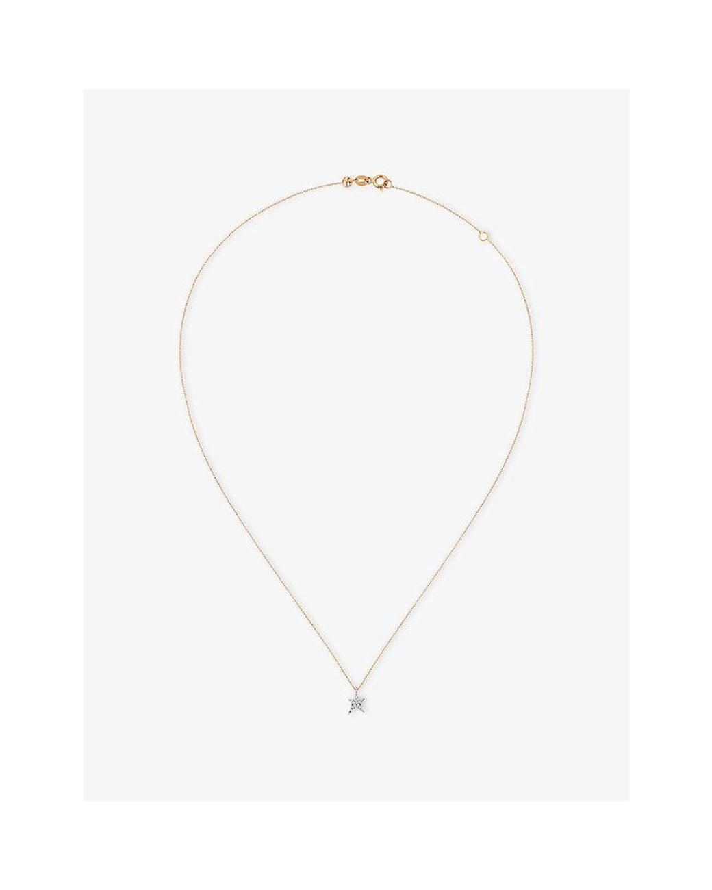 Kismet by Milka White Starstruck Mini 0.05Ct Diamond Pendant Necklace